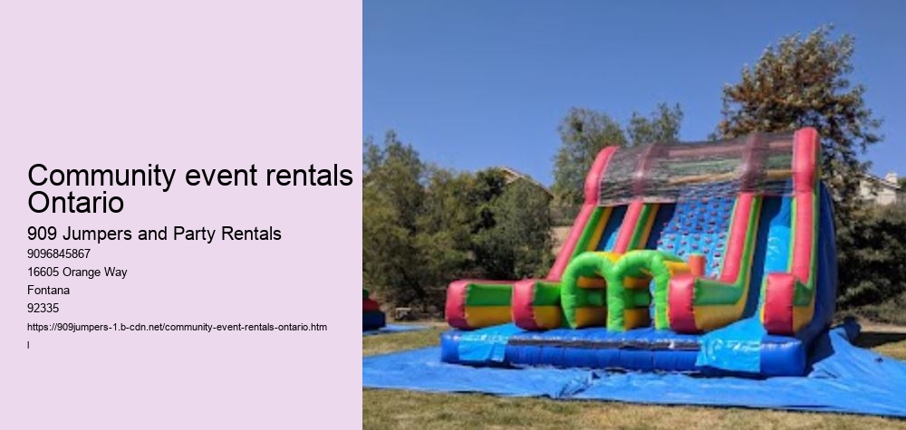 Community event rentals Ontario 